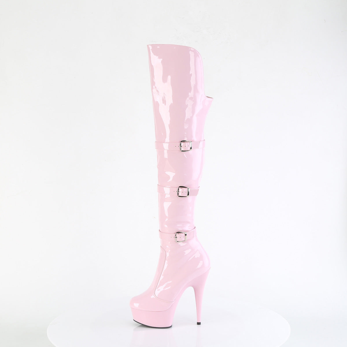 【PLEASER】DELIGHT-3018 プラットフォームシューズ B. Pink Str. Pat/B. Pink【取寄】
