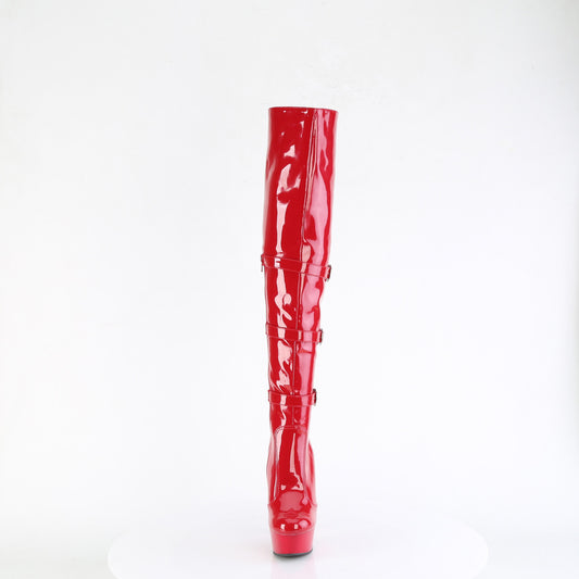 【PLEASER】DELIGHT-3018 プラットフォームシューズ Red Str. Pat/Red【取寄】