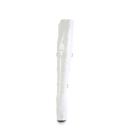 【PLEASER】DELIGHT-3018 シューズ Wht Str. Pat/Wht【取寄】