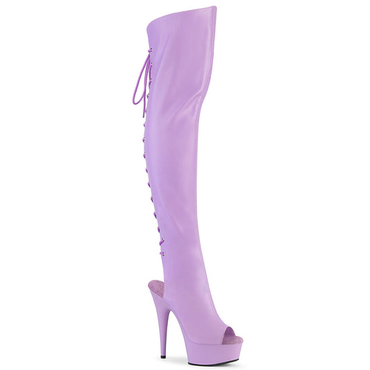 【PLEASER】DELIGHT-3019 プラットフォームシューズ Lavender Faux Leather/Lavender Matte【取寄】