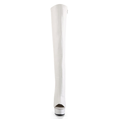 【PLEASER】DELIGHT-3019 シューズ Wht Faux Leather/Wht【取寄】