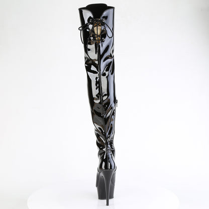 【PLEASER】DELIGHT-3022 シューズ Blk Str Pat/Blk【取寄】