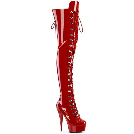 【PLEASER】DELIGHT-3022 プラットフォームシューズ Red Str Pat/Red【取寄】