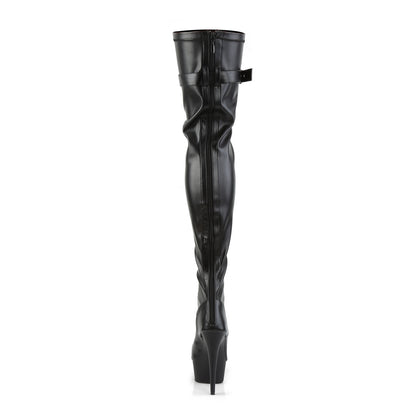 【PLEASER】DELIGHT-3025 シューズ Blk Str Faux Leather/Blk Matte【取寄】