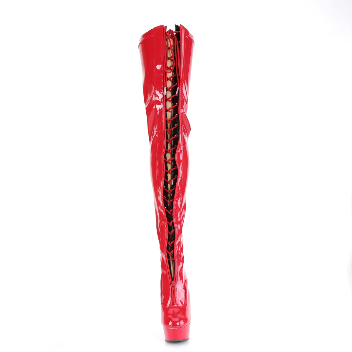 【PLEASER】DELIGHT-3027 シューズ Red-Blk Str. Pat/Red【取寄】