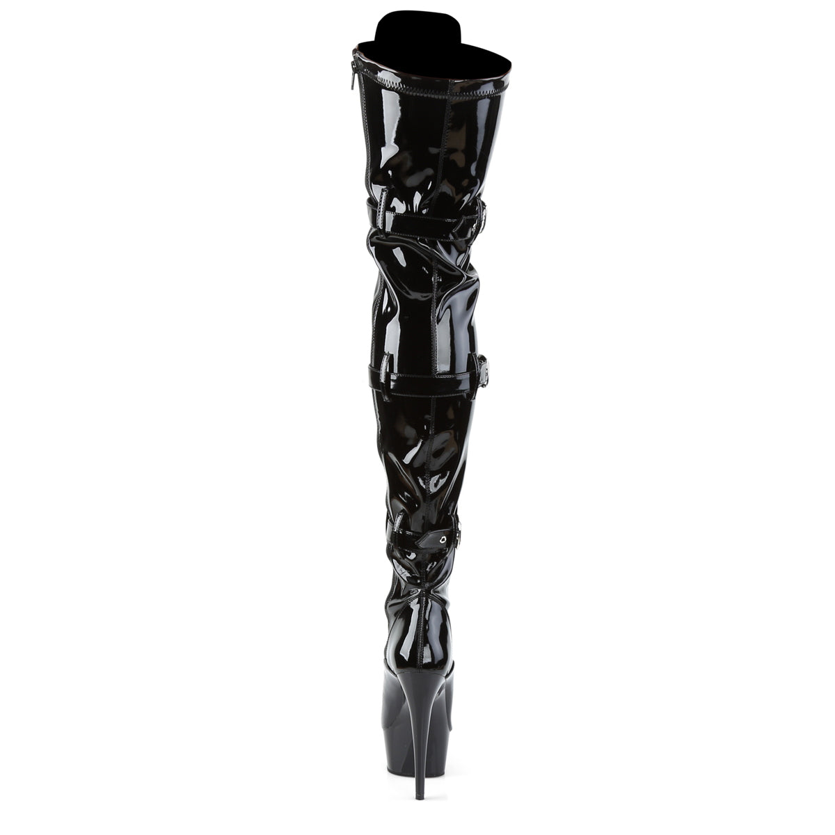 【PLEASER】DELIGHT-3028 シューズ Blk Str Pat/Blk【取寄】