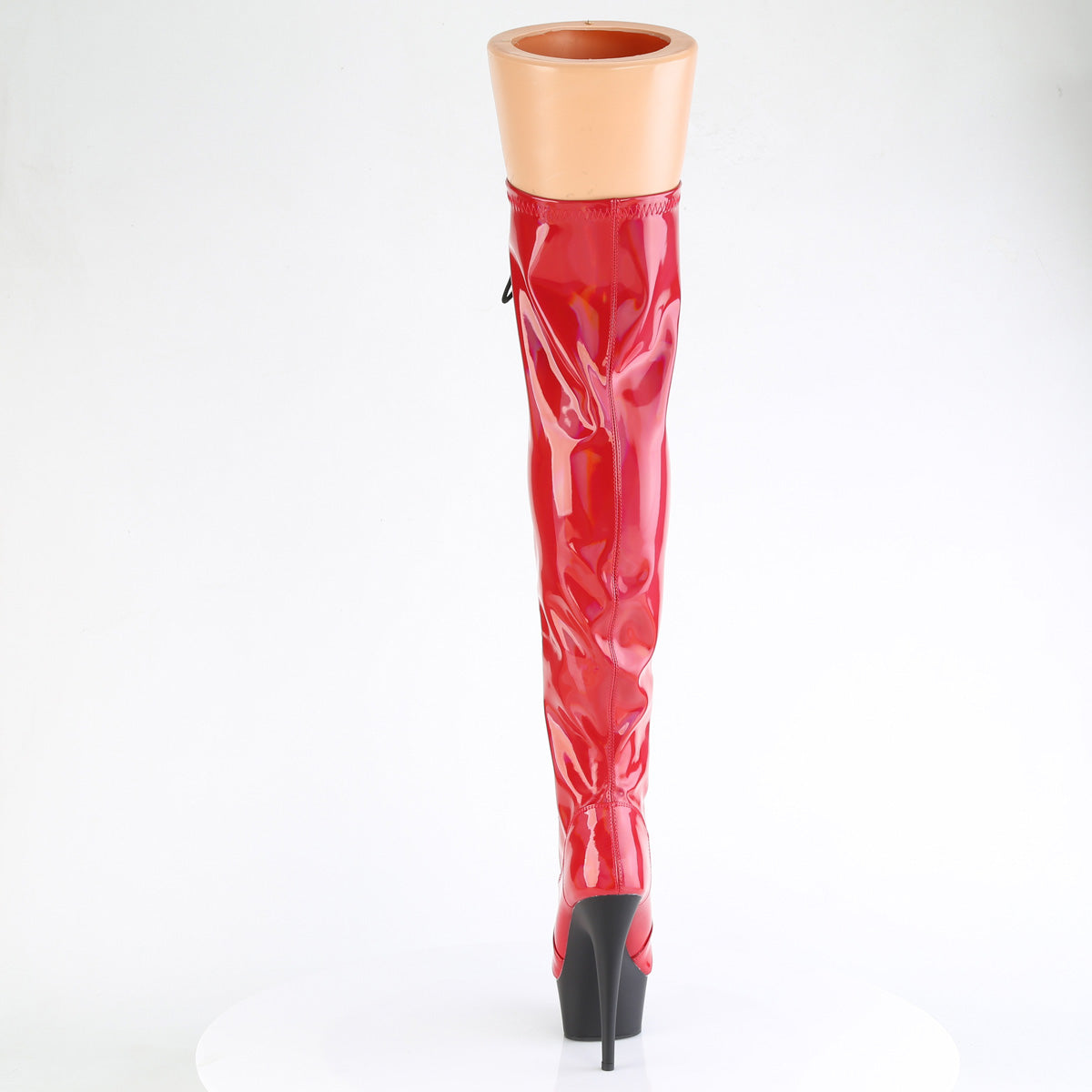 【PLEASER】DELIGHT-3029 プラットフォームシューズ Red Str Hologram Pat/Blk Matte【取寄】