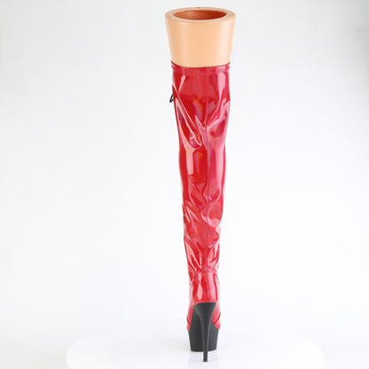 【PLEASER】DELIGHT-3029 プラットフォームシューズ Red Str Hologram Pat/Blk Matte【取寄】