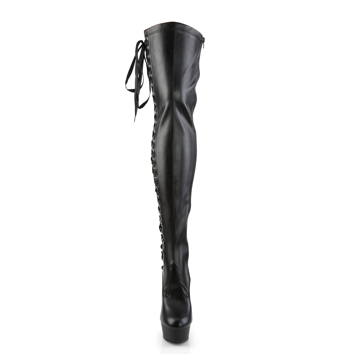 【PLEASER】DELIGHT-3050 シューズ Blk Str Faux Leather/Blk Matte【取寄】