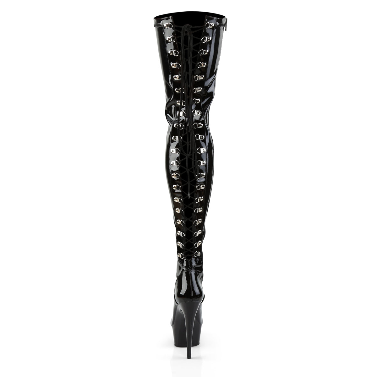 【PLEASER】DELIGHT-3063 プラットフォームシューズ Blk Str Pat/Blk【取寄】