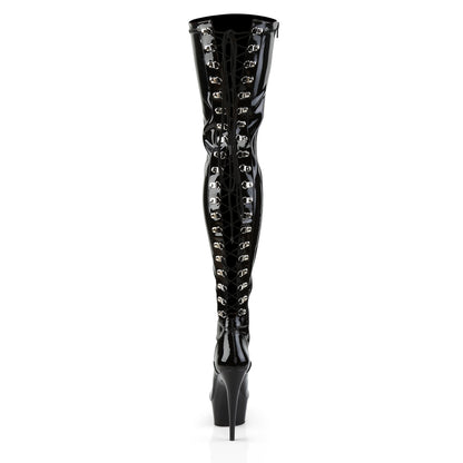 【PLEASER】DELIGHT-3063 プラットフォームシューズ Blk Str Pat/Blk【取寄】