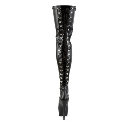 【PLEASER】DELIGHT-3063 シューズ Blk Str Faux Leather/Blk【取寄】