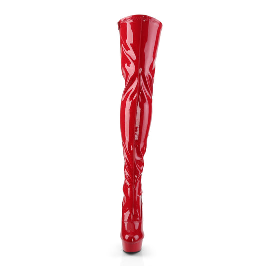 【PLEASER】DELIGHT-3063 プラットフォームシューズ Red Str Pat/Red【取寄】