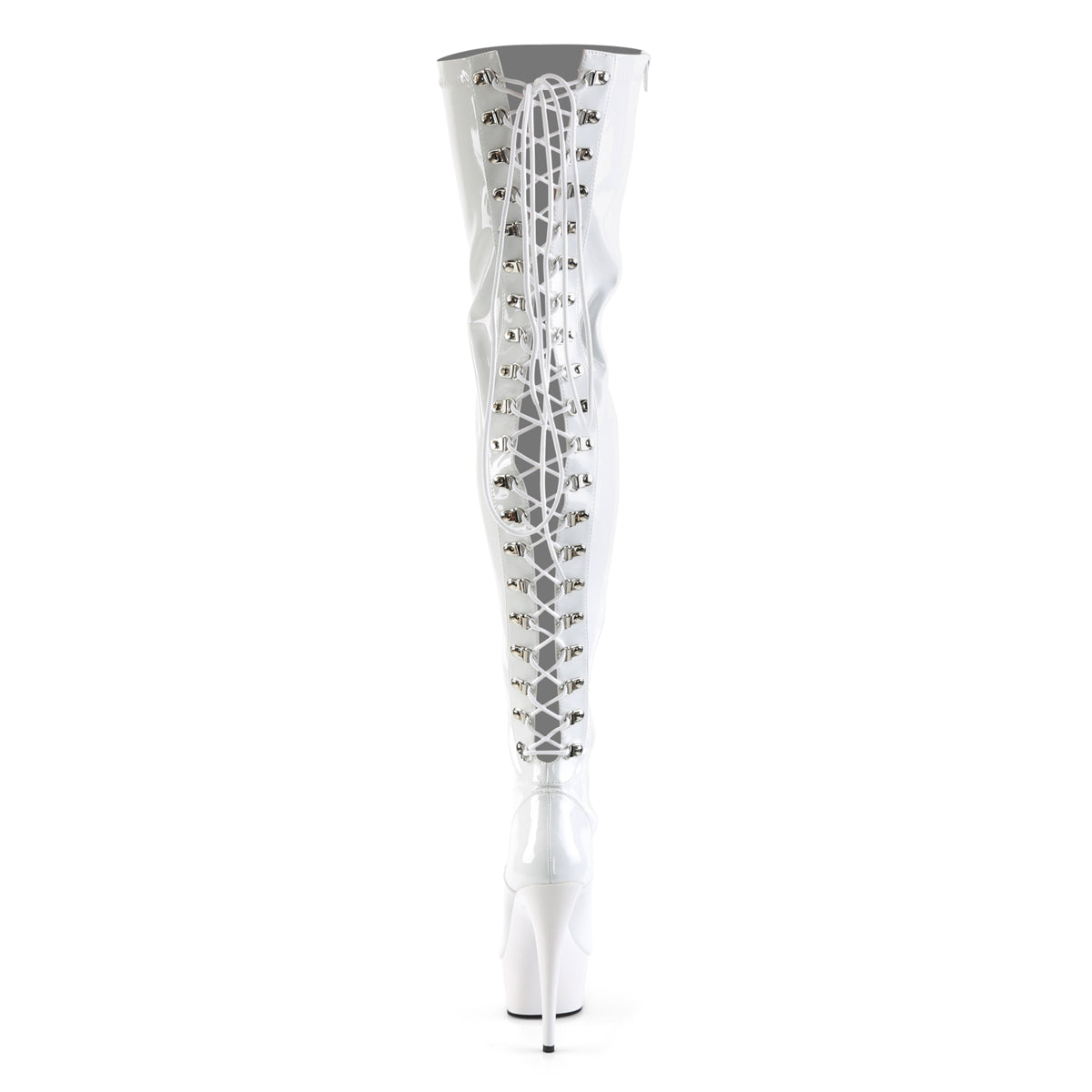 【PLEASER】DELIGHT-3063 シューズ Wht Str Pat/Wht【取寄】