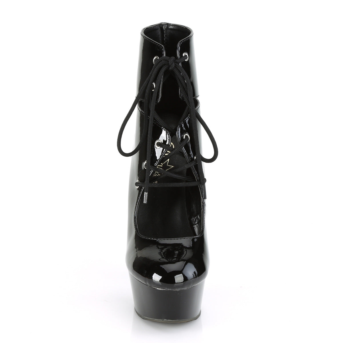 【PLEASER】DELIGHT-600-22 シューズ Blk Pat/Blk【取寄】