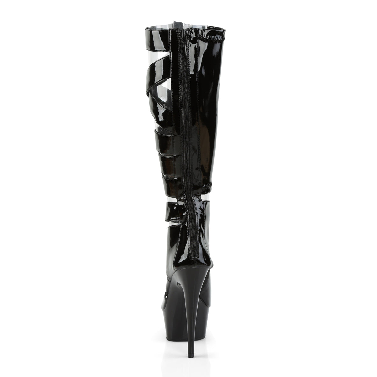 【PLEASER】DELIGHT-600-49 プラットフォームシューズ Blk Str Pat/Blk【取寄】