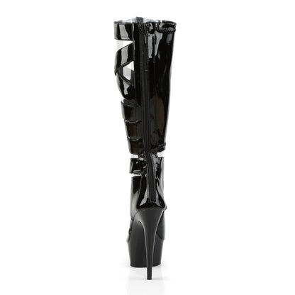 【PLEASER】DELIGHT-600-49 プラットフォームシューズ Blk Str Pat/Blk【取寄】