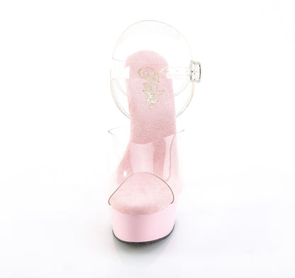 【PLEASER】DELIGHT-608 プラットフォームシューズ Clr/B. Pink【取寄】
