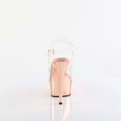 【PLEASER】DELIGHT-608 シューズ Clr/Rose Gold Chrome【取寄】