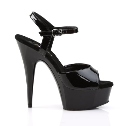 【PLEASER】DELIGHT-609 プラットフォームシューズ Blk Pat/Blk【取寄】