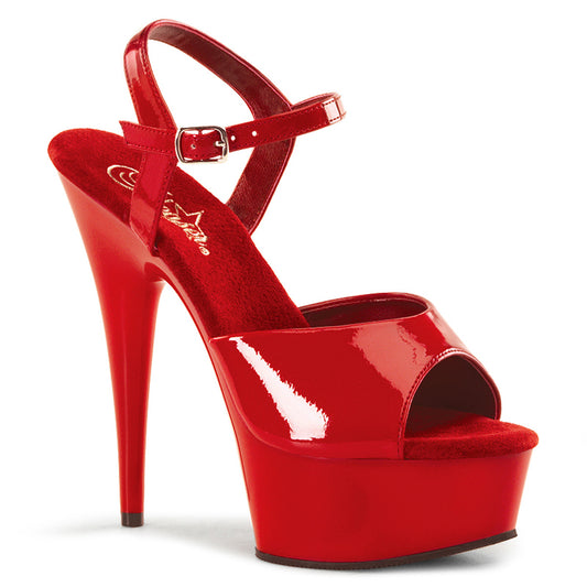 【PLEASER】DELIGHT-609 シューズ Red Pat/Red【取寄】