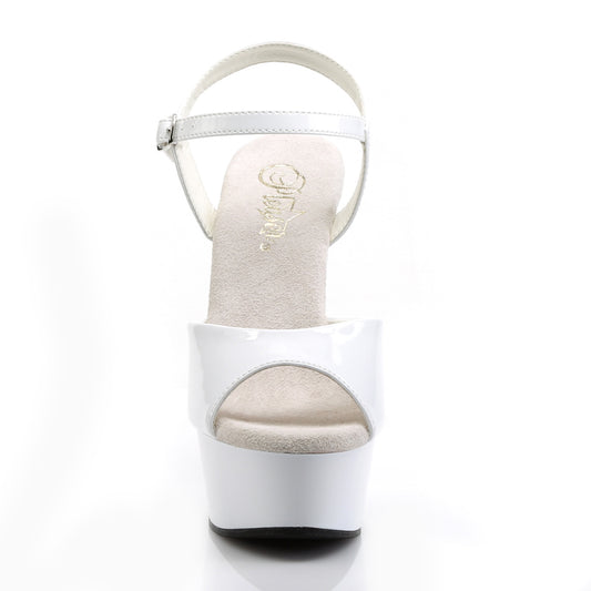 【PLEASER】DELIGHT-609 シューズ Wht Pat/Wht【取寄】