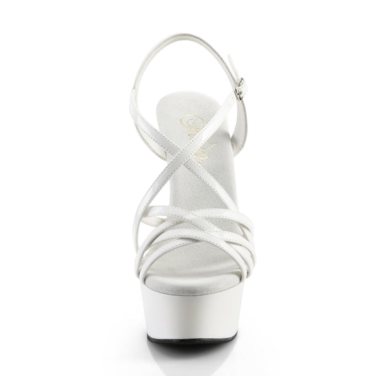 【PLEASER】DELIGHT-613 シューズ Wht Pat/Wht【取寄】