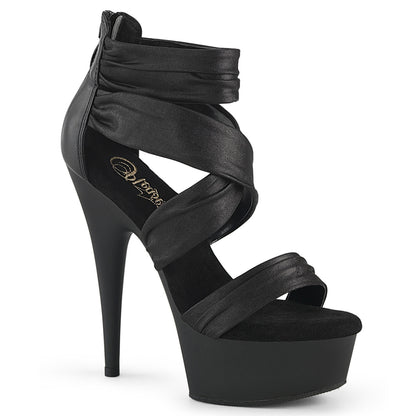 【PLEASER】DELIGHT-620 シューズ Blk Faux Le-Fabric/Blk Matte【取寄】