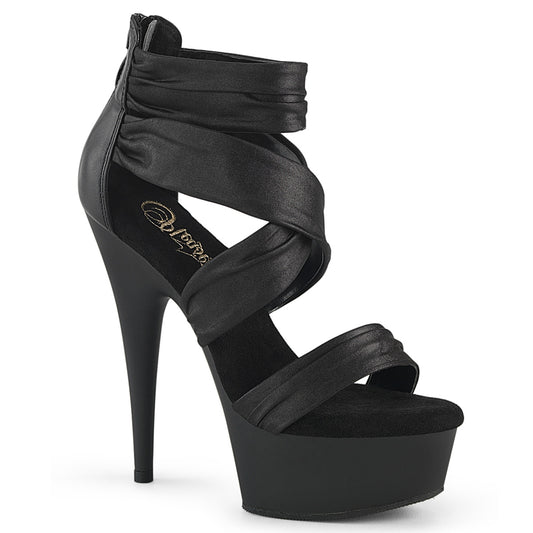 【PLEASER】DELIGHT-620 シューズ Blk Faux Le-Fabric/Blk Matte【取寄】