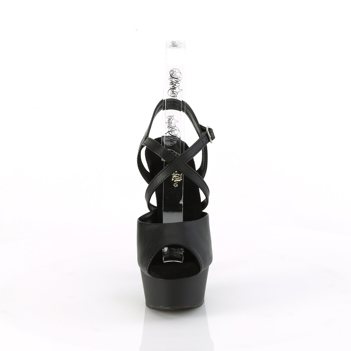 【PLEASER】DELIGHT-624-1 シューズ Blk Faux Leather/Blk Matte【取寄】