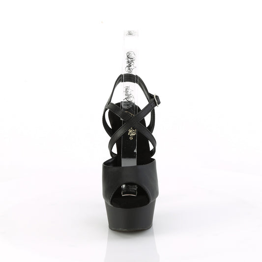 【PLEASER】DELIGHT-624-1 シューズ Blk Faux Leather/Blk Matte【取寄】