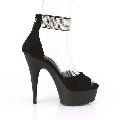 【PLEASER】DELIGHT-625 シューズ Blk Faux Suede/Blk Matte【取寄】