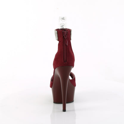 【PLEASER】DELIGHT-625 シューズ Burgundy Faux Suede/Burgundy Matte【取寄】
