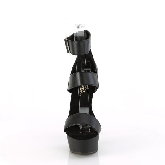 【PLEASER】DELIGHT-629 シューズ Blk Faux Leather/Blk Matte【取寄】