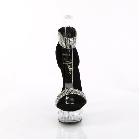 【PLEASER】DELIGHT-641 シューズ Blk Shimmery Fabric/Clr【取寄】