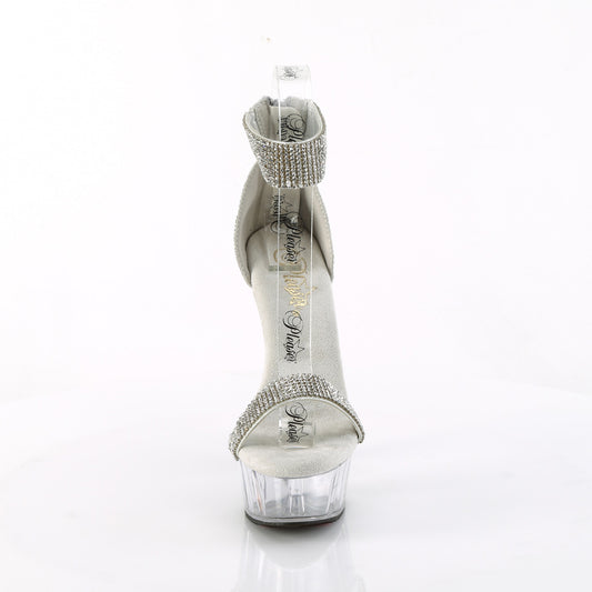【PLEASER】DELIGHT-641 シューズ Slv Shimmery Fabric/Clr【取寄】