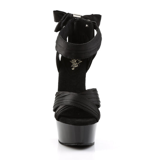 【PLEASER】DELIGHT-668 シューズ Blk Satin/Blk【取寄】