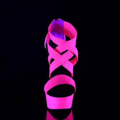 【PLEASER】DELIGHT-669UV シューズ Neon H. Pink Elastic Band-Pat/Neon H. P.【取寄】