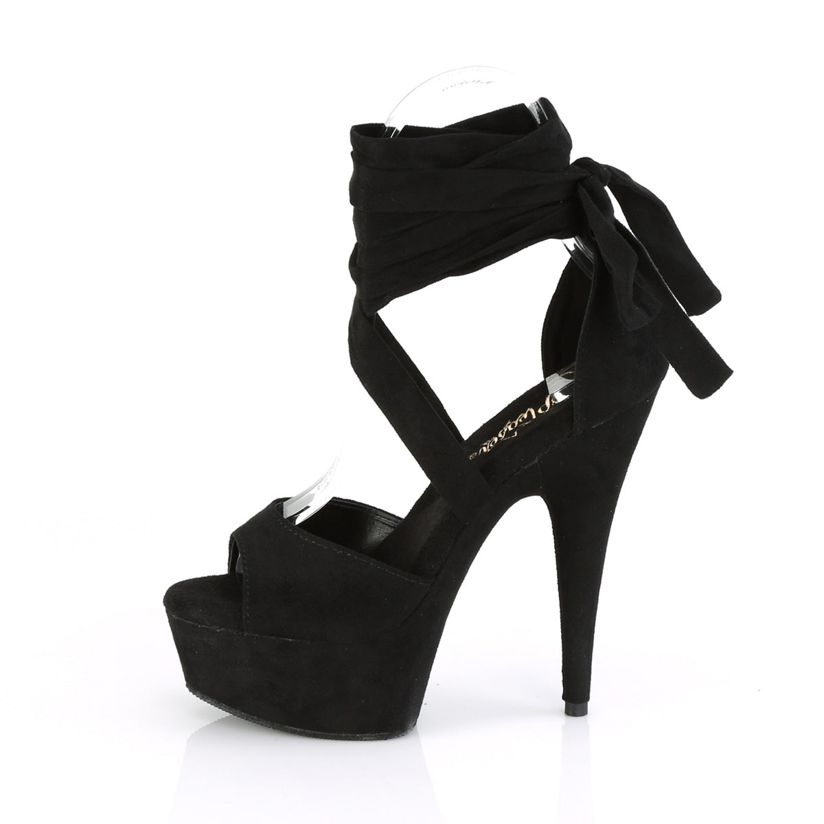 【PLEASER】DELIGHT-679 プラットフォームシューズ Blk Faux Suede/Blk Faux Suede【取寄】