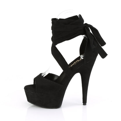 【PLEASER】DELIGHT-679 プラットフォームシューズ Blk Faux Suede/Blk Faux Suede【取寄】