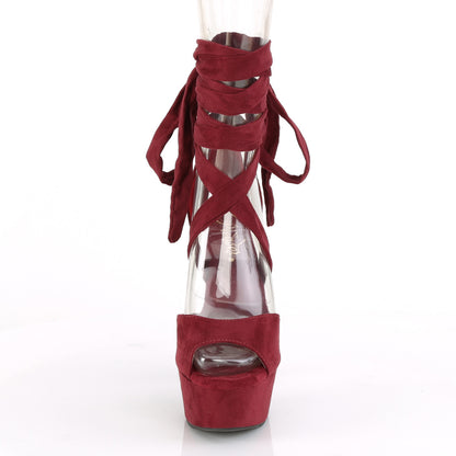 【PLEASER】DELIGHT-679 シューズ Burgundy Faux Suede/Burgundy Faux Suede【取寄】