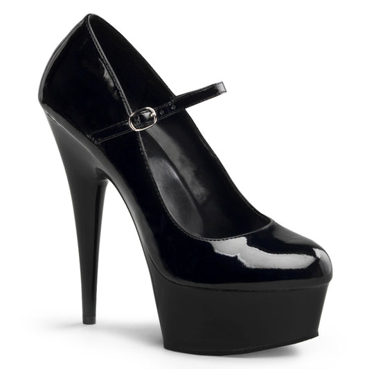 【PLEASER】DELIGHT-687 シューズ Blk Pat/Blk【取寄】