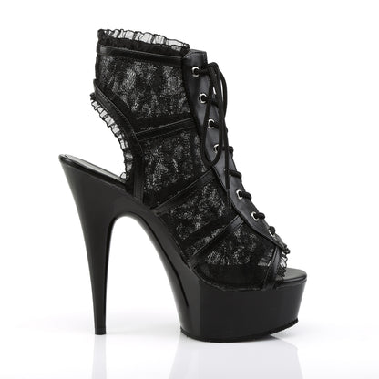 【PLEASER】DELIGHT-696LC シューズ Blk Mesh-Lace/Blk【取寄】