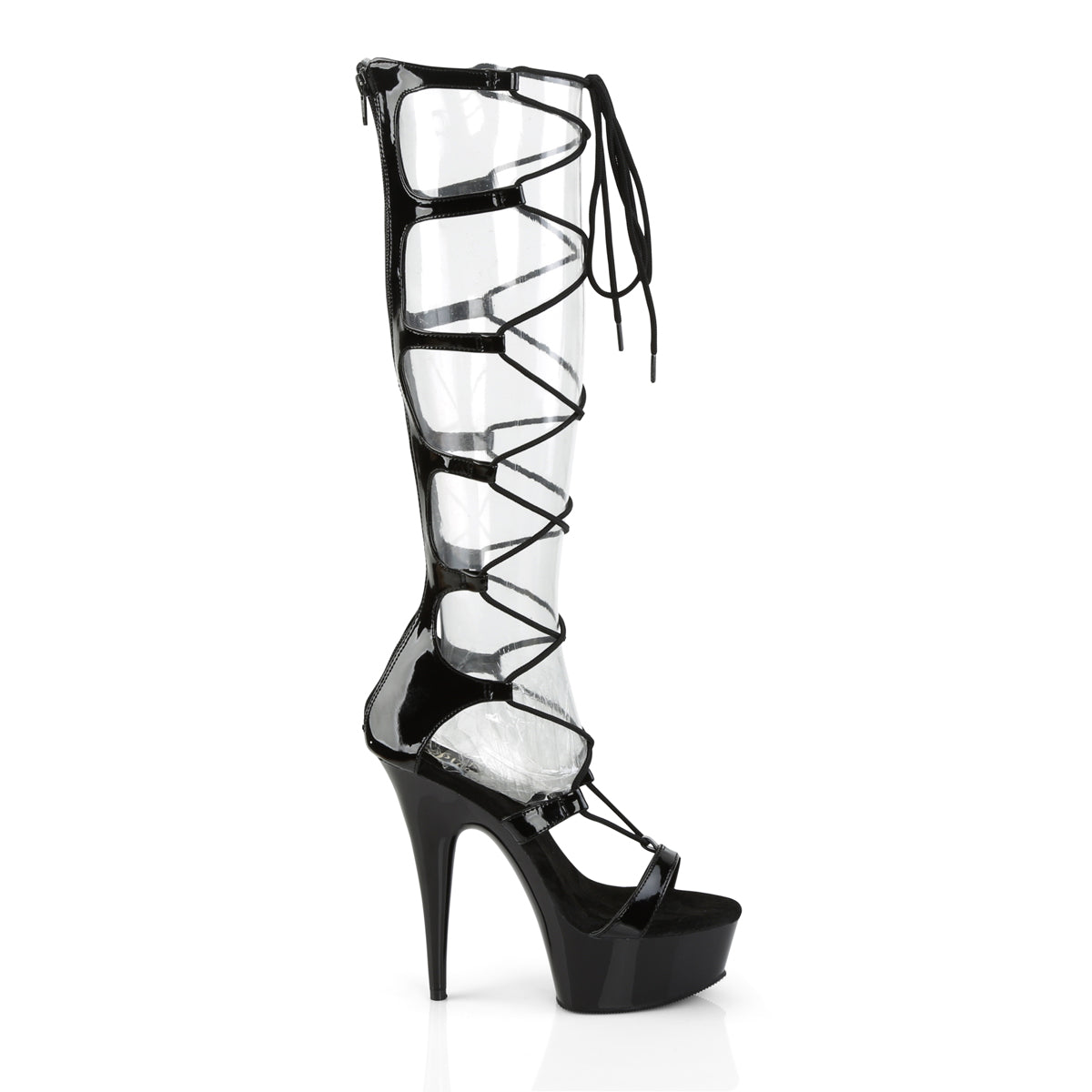 【PLEASER】DELIGHT-698 プラットフォームシューズ Blk Pat/Blk【取寄】