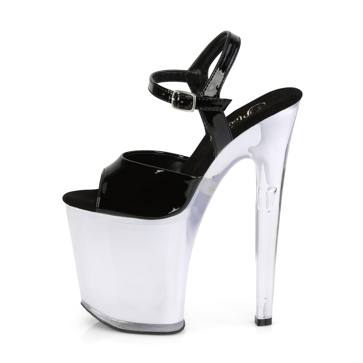 【PLEASER】DISCOLITE-809 シューズ Blk Pat/White Glow【取寄】