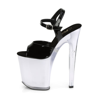 【PLEASER】DISCOLITE-809 プラットフォームシューズ Blk Pat/White Glow【取寄】