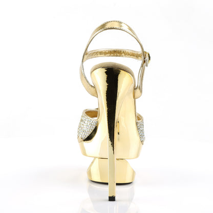 【PLEASER】ECLIPSE-619G プラットフォームシューズ Gold Multi Gltr/Gold Chrome【取寄】