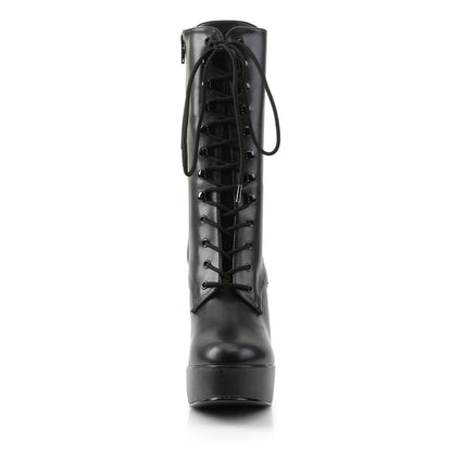 【PLEASER】ELECTRA-1020 プラットフォームシューズ Blk Faux Leather/Blk Matte【取寄】