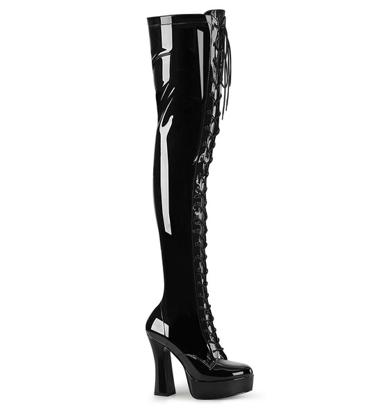 【PLEASER】ELECTRA-3023 プラットフォームシューズ Blk Str. Pat/Blk【取寄】