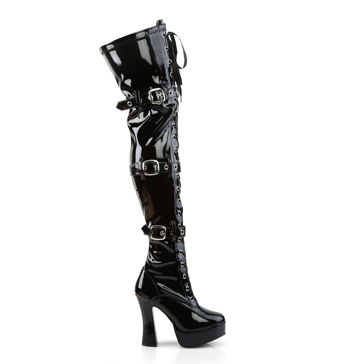 【PLEASER】ELECTRA-3028 プラットフォームシューズ Blk Str Pat【取寄】